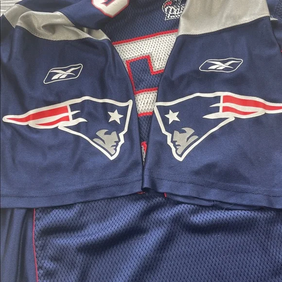 NFL Reebok New England Patriots #54 BRUSCHI jersey Size Large Pre Owned - Picture 9 of 11